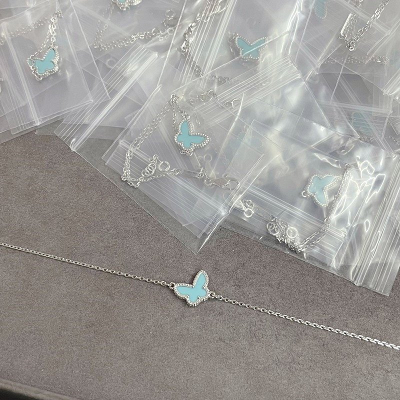 High Version of Fanjia Mini Butterfly Bracelet for Women Gold-Plated Small White Shell Gray Shell Blue Turquoise Butterfly Factory Direct Sales Wholesale