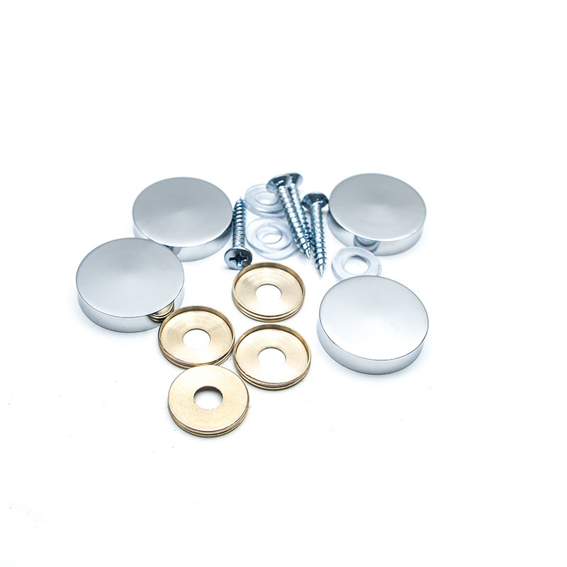 Fábrica al por mayor engrosada espejo plano de cobre espejo de uñas cubierta decorativa de publicidad de uñas acrílico clavo de vidrio fijo