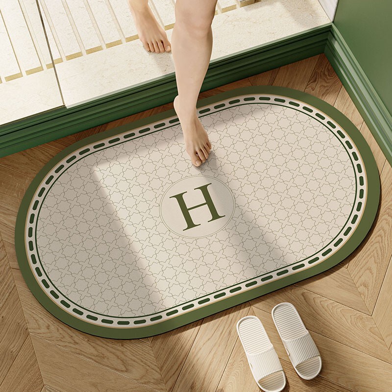 Light Luxury High-end Bathroom Absorbent Floor Mat Household Soft Diatom Mud Non-slip Absorbent Mat Bathroom Bathroom Mat Light Luxury High-end Bathroom Absorbent Floor Mat Household Soft Diatom Mud Non-slip Absorbent Mat Bathroom Bathroom Mat