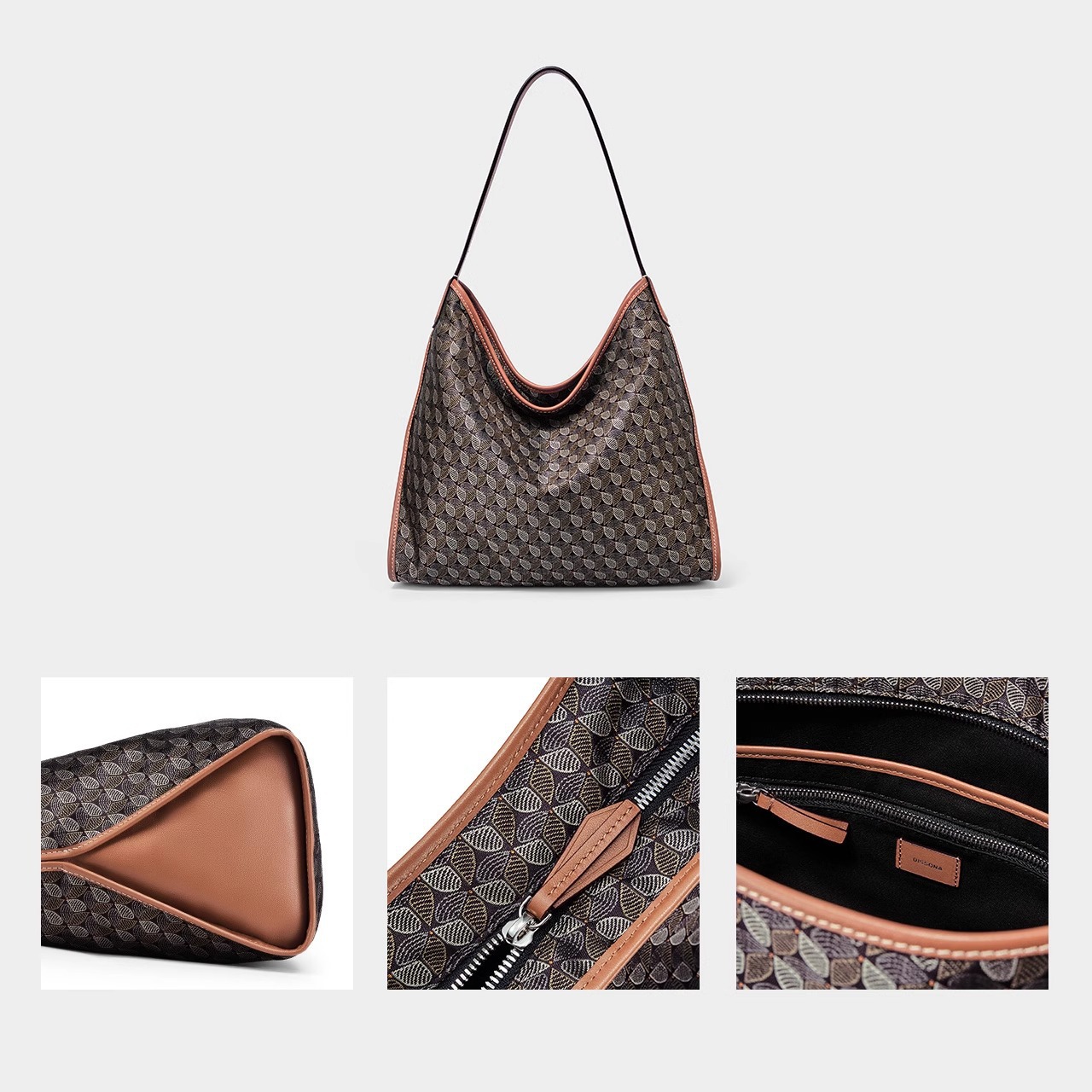 Disanna Lucky Brocade Hobo One Schouder Handtas Paar Commuter Kleine okseltas voor dames_voghion.com