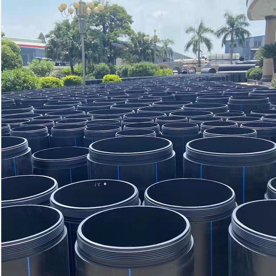 自锁式PE顶拉管12.5KN柔性密封聚乙烯缠绕实壁排水管自锁式拉顶管