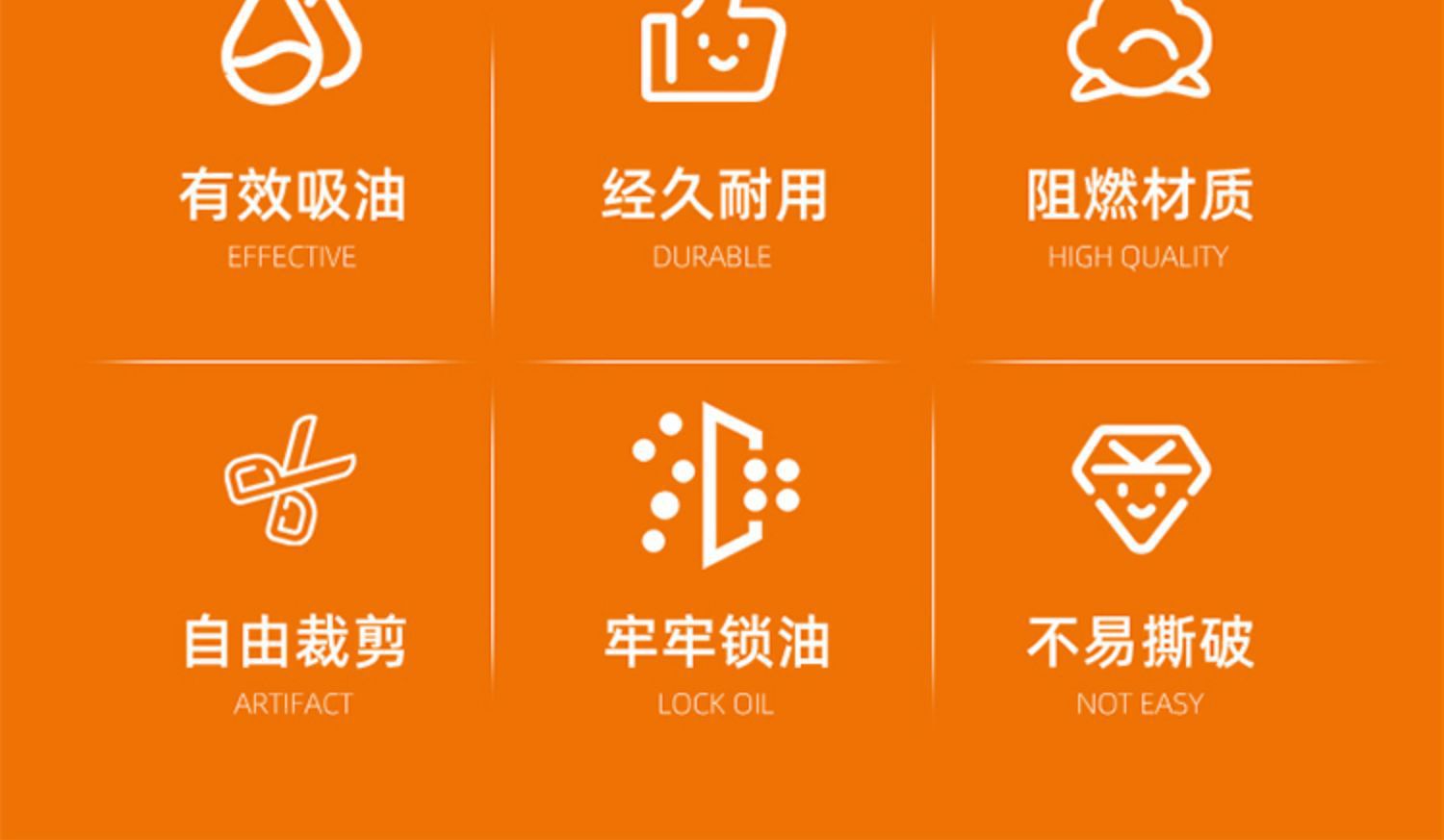 油烟机通用吸油棉过滤网吸油贴纸接抽油槽垫纸厨房专用侧吸式家用