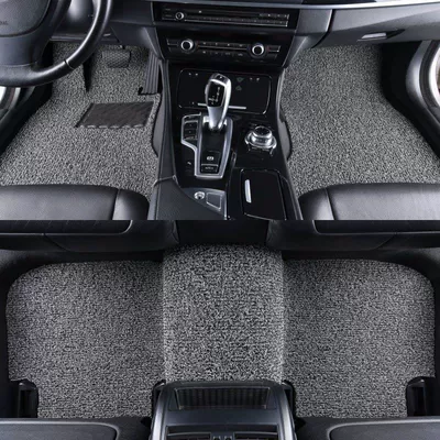 Suitable for Car Wire Ring Floor Mats 1.2 Thick Bottom Mats 1.9 Thick Wire Ring Car Floor Mats Universal Single Piece Main Driver Pvc (Universal Foot Pad) - silk-circle-black-gray-five-seats-standard-model