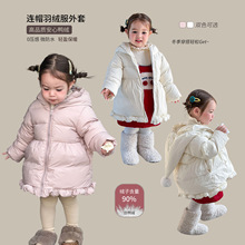 蔗梨童装儿童羽绒服冬装2025新款洋气90白鸭绒女童外套女宝宝衣服