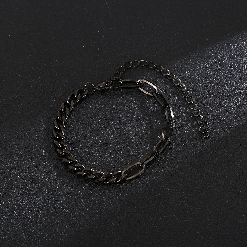 European And American New Fashion Simple Grinding Cross Stainless Steel Chain Bracelet Men And Women Jewelry Wholesale Foreign Trade Exclusive display picture 4