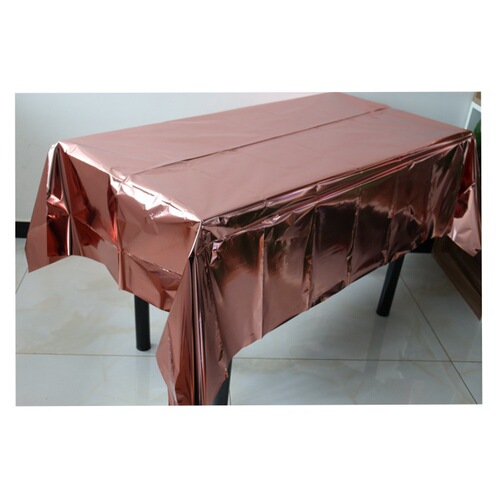 Gold rose gold plain aluminum film tablecloth disposable tablecloth party supplies tablecloth props layout plain tablecloth