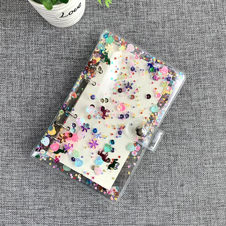 Чистый красный ins девушка сердце Единорог перекидная книга зыбучие пески блестки A6 ручная учетная книга тетрадь Студенческая тетрадь