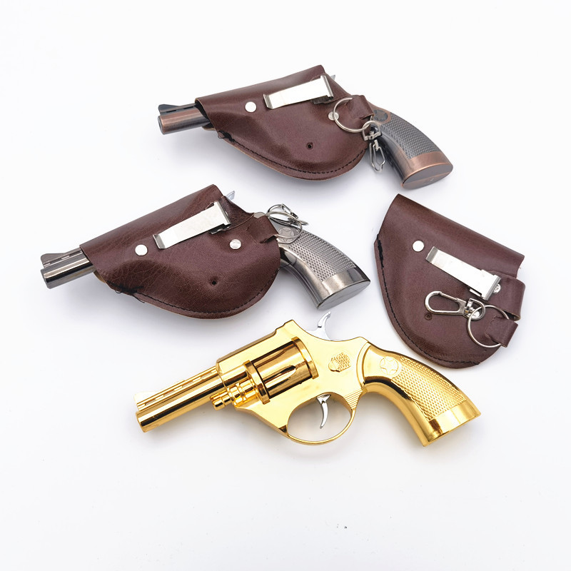 Large Leather Set Revolver Toy Model Can Not Be Modified to Launch and Button the Trigger Can Only Listen to the Revolver Model Gun Wholesale