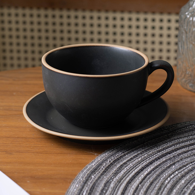 Ins simple cerámica vintage taza set de taza de oficina creativo té de la tarde cerámica taza de café platos