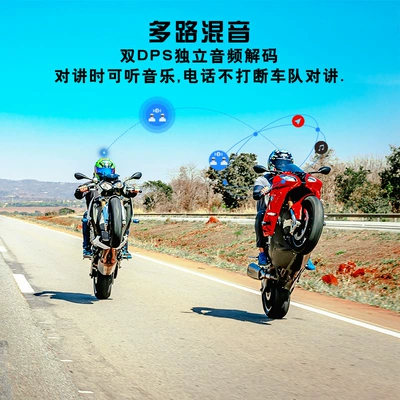 8 People to Communicate Simultaneously, Motorcycle Helmet Headset