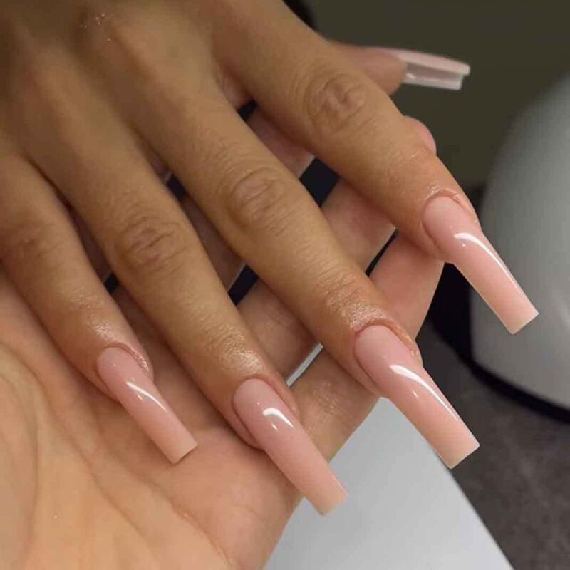 24Pcs Long Press on Nails Acrylic Glossy Long Fake Nail Tip 24Pcs Long Press on Nails Acrylic Glossy Long Fake Nail Tip