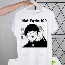 Mob Psycho 100 Shigeo Kageyama T Shirt Men Retro Washed Tops