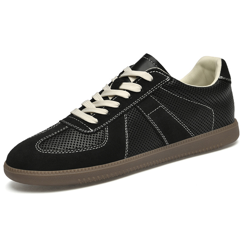 Chaussures décontractées homme en cuir véritable et mesh blanc_voghion.com