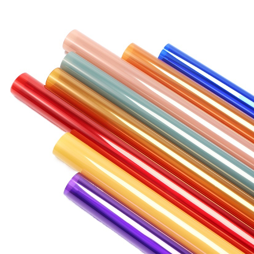 Celofán de color cristal OPP película jalea ramo translúcido material de embalaje flor impermeable papel de embalaje al por mayor