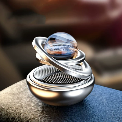 alloy interstellar suspension decoration | Car Perfume Aromatherapy - silver-star-with-cosmic-beads-with-1-piece-of-aromatherapy