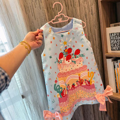 女の子ドレス子供の夏服 2025 新しいスタイル薄い誕生日ドレスベビー超見栄えの良いベストドレス