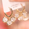 Small design earrings, trend of season, light luxury style, cat's eye, 2022 collection, wholesale