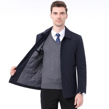 品牌秋冬新款棉衣男中老年外套轻便保暖中长款秋冬棉服爸爸装