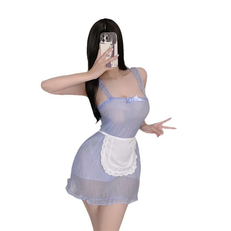 Lencería sexy japonesa inocente pequeña sirvienta linda cosplay sexy perspectiva traje de honda femenino cabello