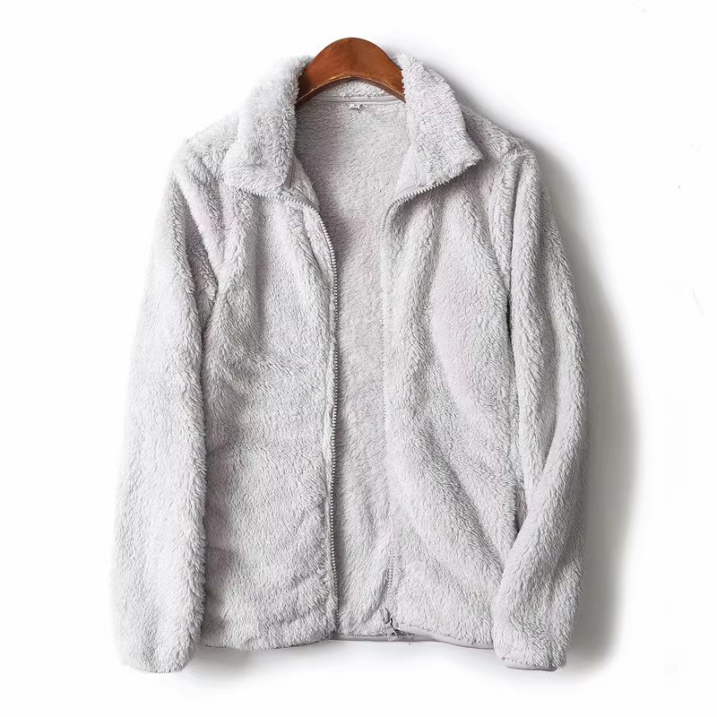 Chaqueta larga de felpa, manga larga, felpa coral, ropa de abrigo corta para otoño e invierno para mujer 479611/449753/439138