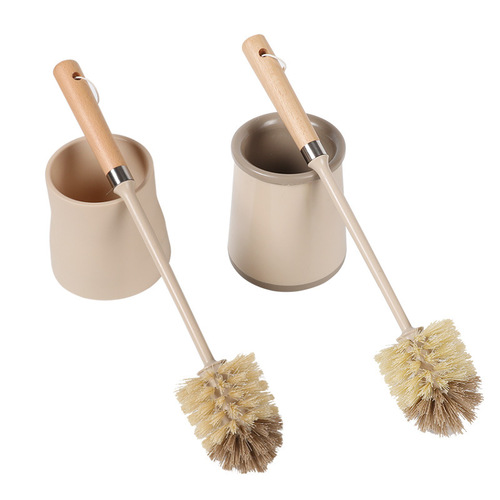 Origin and supply Household toilet cleaning brush set with base bathroom brush wooden long handle toilet brush