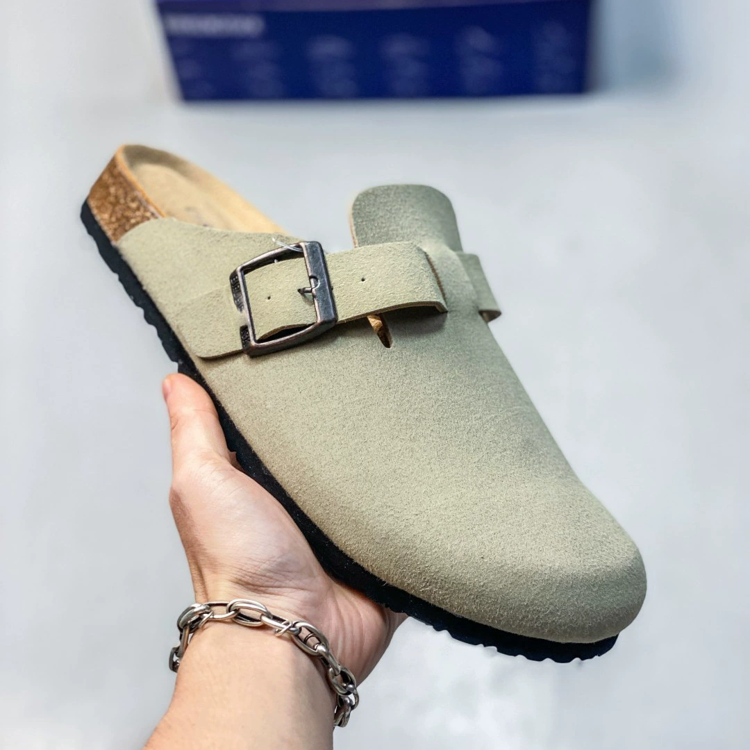 Высококачественные полуподкованные сандалии BK London серии Birkenstock для мужчин и женщин, однотонная пробковая толстая подошва нескользящая универсальная повседневная обувь