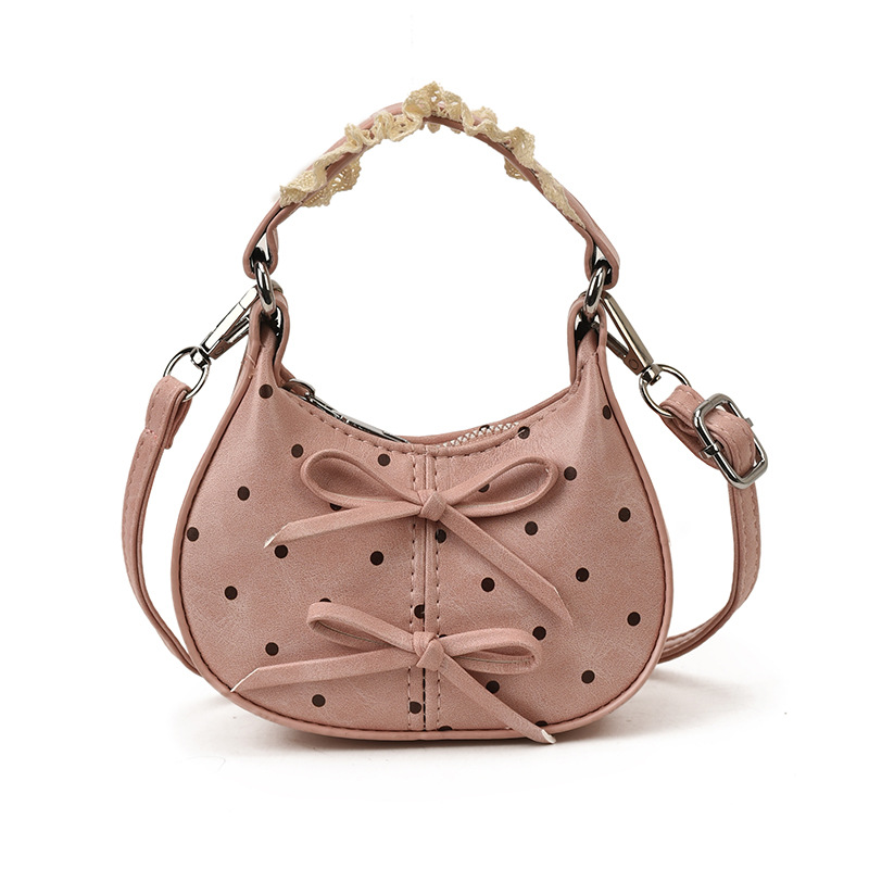 Hermoso arco ondulado bolso para niños, mini bolso para hombres y mujeres, otoño y invierno esmaltado bolso para niñas