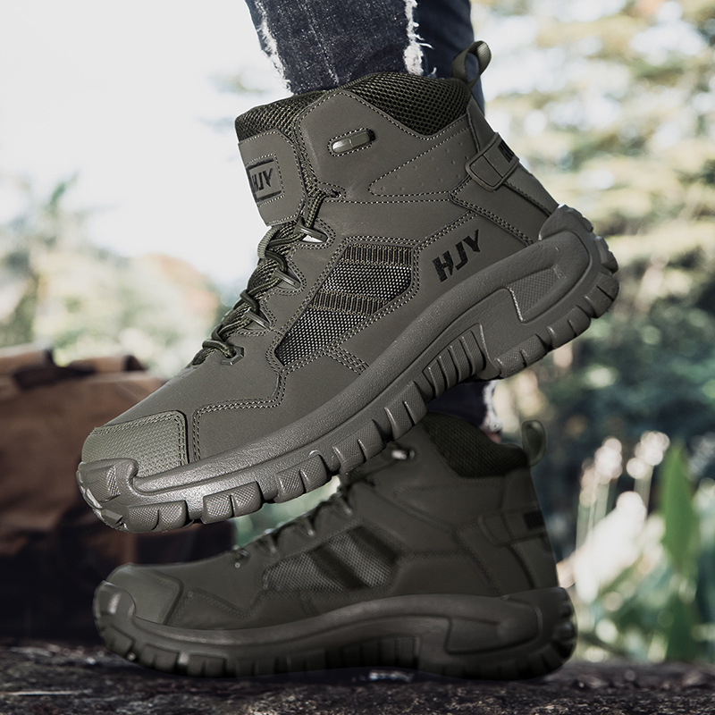 Botas de montaña al aire libre botas tácticas del desierto botas de nieve para hombres camping cross-border zapatos de entrenamiento de tamaño grande para hombres 47