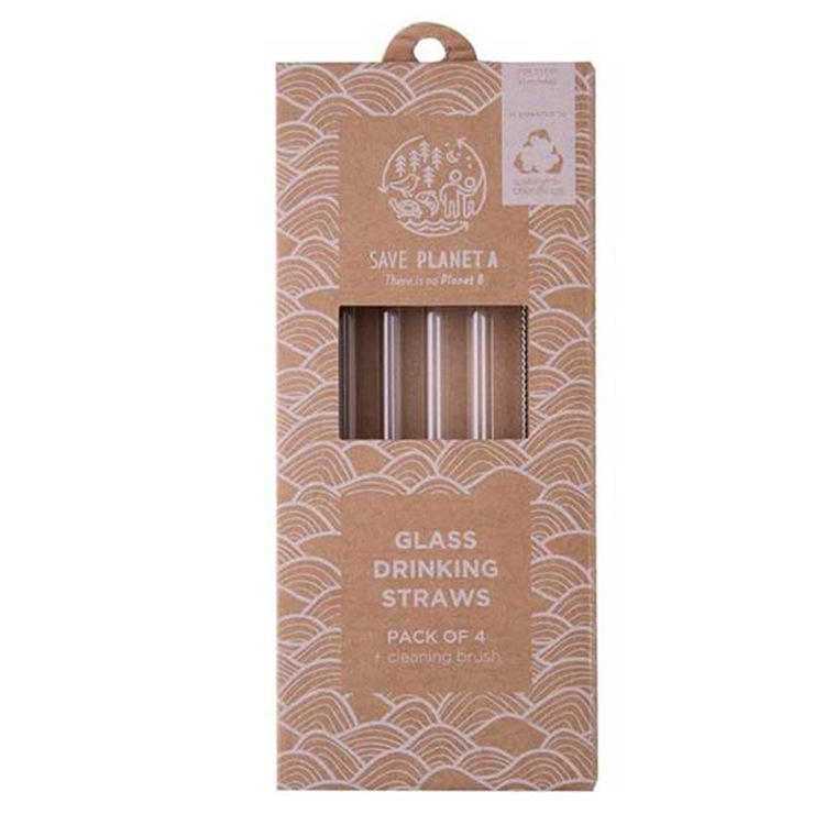 高品质牛皮纸单黑印刷牙膏盒开口双插构造饮用吸管牛皮纸盒