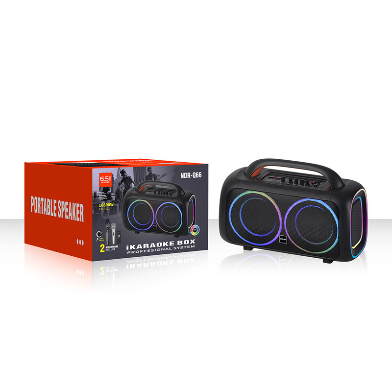 Portable Bluetooth Speaker 6.5 Inch Dual Speaker Wireless Microphone Portable Square Dance Card Audio RGB Portable Bluetooth Speaker 6.5 Inch Dual Speaker Wireless Microphone Portable Square Dance Card Audio RGB