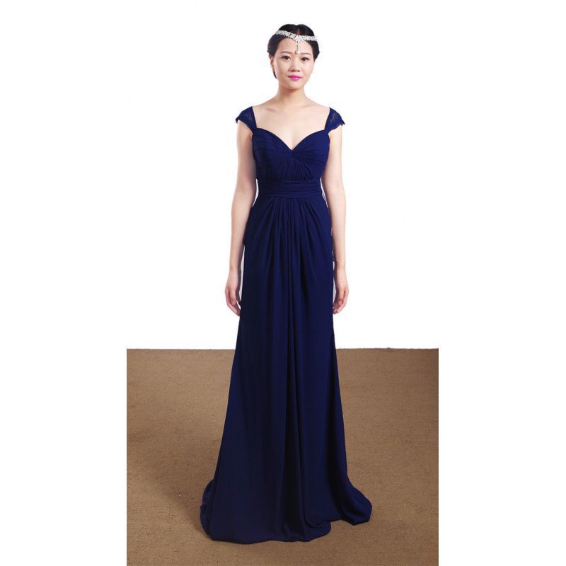 ebya blue hair generation blue chiffon bride mother chiffon dress dress formal occasion evening dress