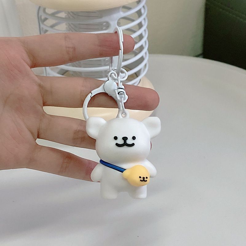 クリエイティブアニメライン子犬ペンダントかわいい子犬 pvc キーホルダーカップルギフト装飾バックパック小さなペンダント|undefined