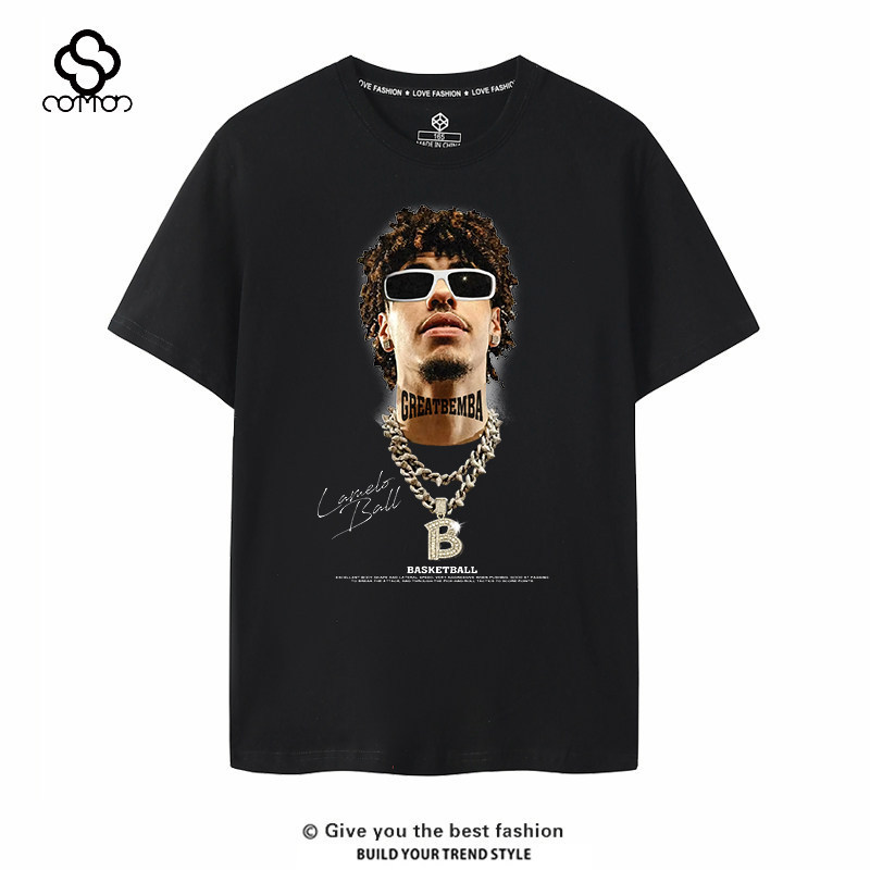 Hornets star players Trae' Giannis Antetokounmpo, LaMelo Ball, Ja Morant, George, Trae Young, Kyrie Irving casual basketball short-sleeve T-shirts