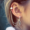 Fashionable retro earrings, ear clips, pendant, European style, simple and elegant design