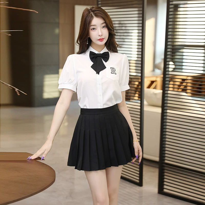Униформа JK, костюм для ночного клуба, сексуальная плиссированная юбка в стиле преппи, здоровье, ванна для ног, техник, рабочая одежда для женщин