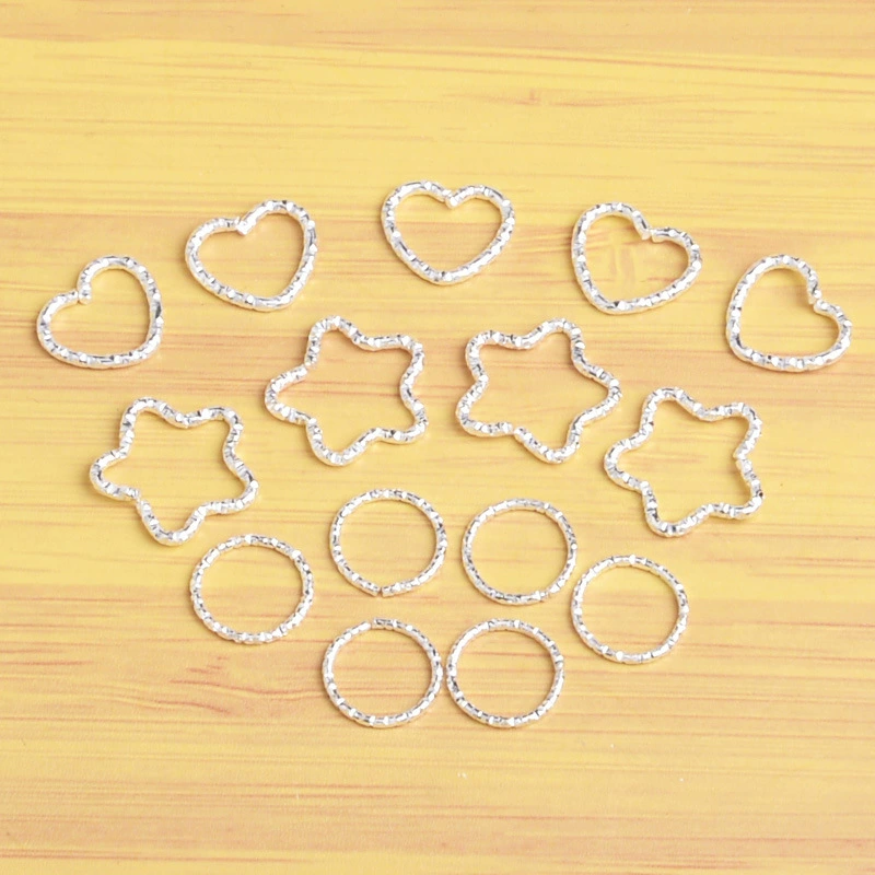 DIY ювелирные аксессуары тиснение одно кольцо тиснение прыжковое кольцо пятиконечная звезда Любовь витое кольцо соединительное кольцо для ключей