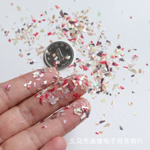 New 1-3mm ultra-thin colorful abalone shellfish fragments nail art irregular shell sequins diy nail jewelry wholesale