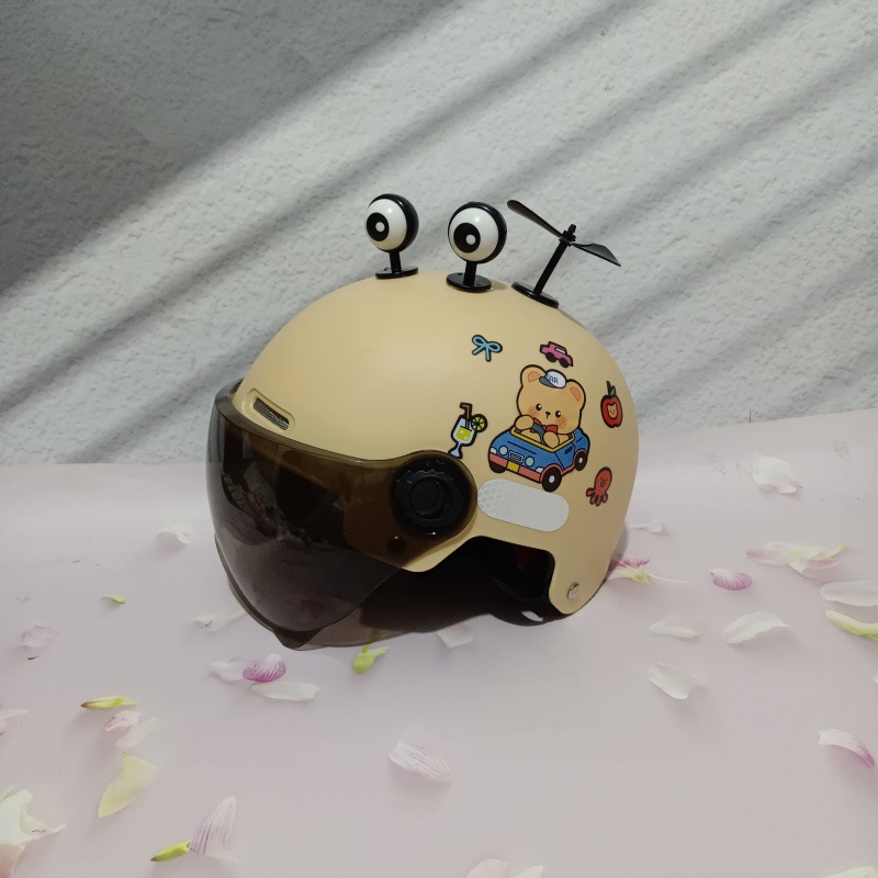 3C Children Summer Helmet Electric Motorcycle Riding Protection 7-15 Years Old Summer Primary School Boys and Girls Safety Helmet