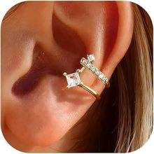 跨境热卖新款潮锆石星星无耳洞耳骨夹女耳夹耳饰小众设计感耳环气