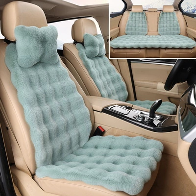 Wool pad winter figure plush cushion plush - green-bean-paste-car-with-five-seats-2-headrests