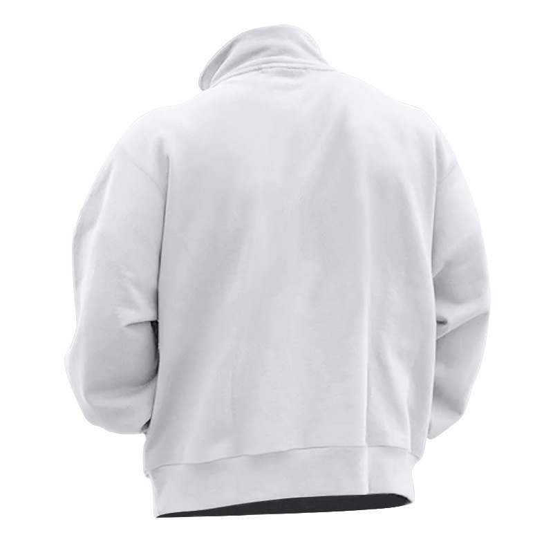 Men's Sweatshirt With Stand Collar And Half Zipper For Winter_voghion.com