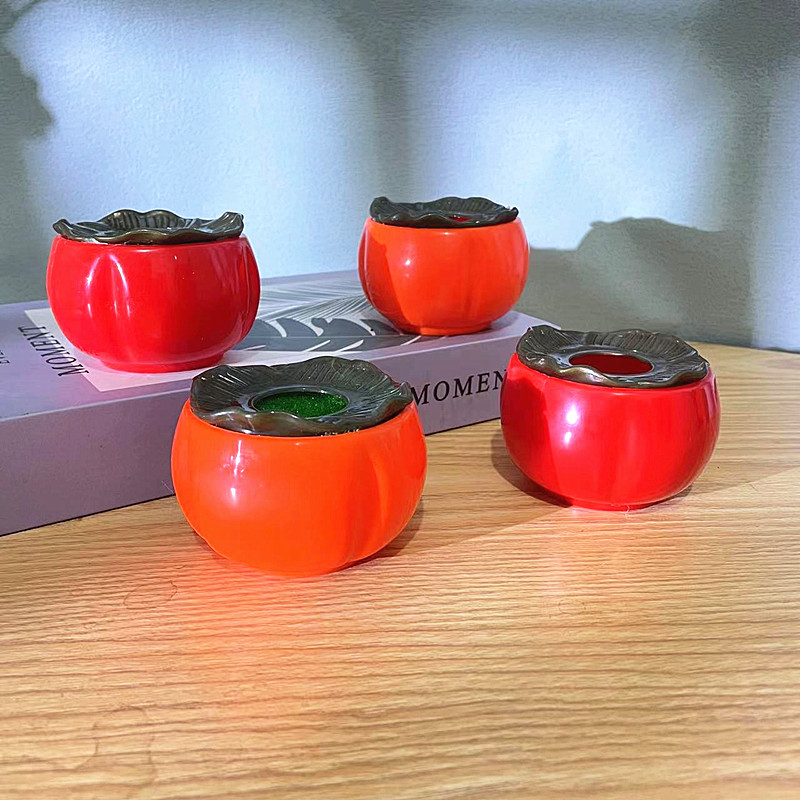 Chinese Style Imitation Persimmon Plastic Vase Living Room Dining Table Home Decoration Ornaments Flower Arrangement Container Cross-Border Export