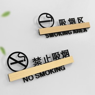 No smoking sign with monitoring sign inside Acrylic No entry sign Smoking area Creative sign