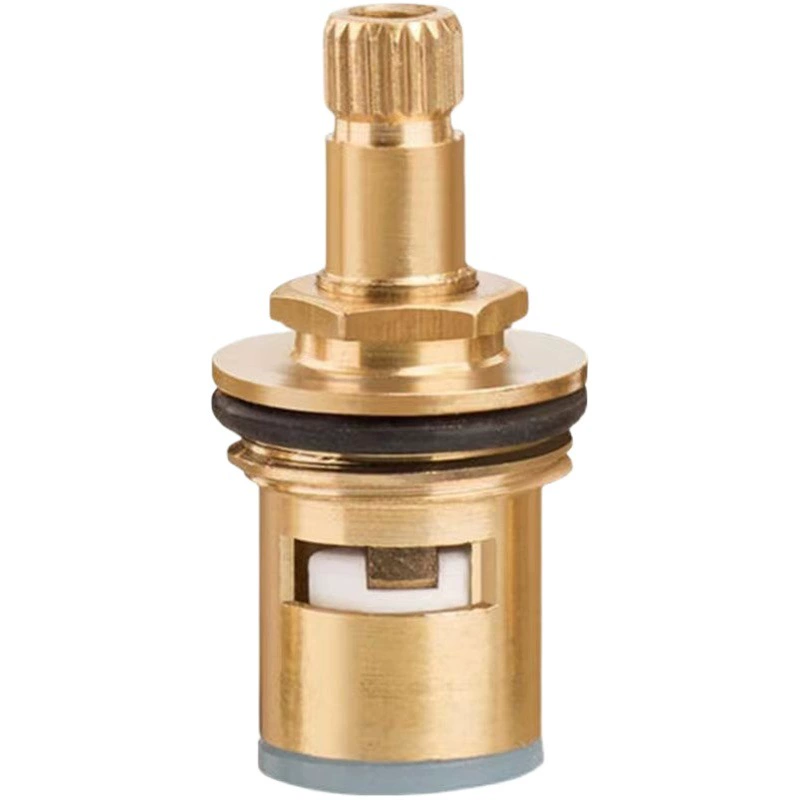 Универсальный сердечник клапана смесителя, полный медь, 4 точки, быстрое открытие сердечника смесителя, треугольный клапан, одиночный, керамические аксессуары для холодной и горячей воды