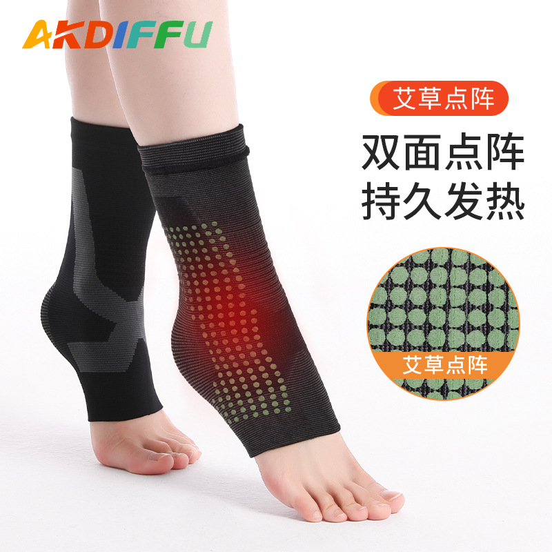 Inventario nuevo tobillo de grafeno 18 auto-calentamiento tobillo de punto esguince pie fijo baloncesto tobillo cubierta