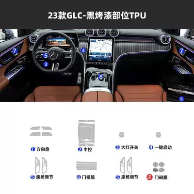 Car interior film Glc300L/Tpu Interior Protective Film for - 23-26-glc-piano-paint-panel-order-notes-year-displacement-configuration