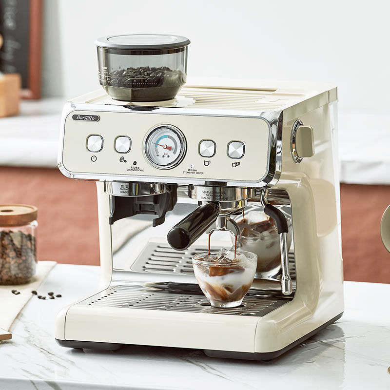 Second-Generation Integrated Espresso Machine for Home Use, Small Dual-Pump Dual-Boiler, Suitable for Office and Milk Tea Shops, Manufacturer Cross-Border