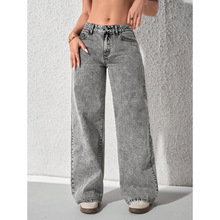 Q 15224 High Waist Straight Jeans ����ֱͲţ�п�羳����