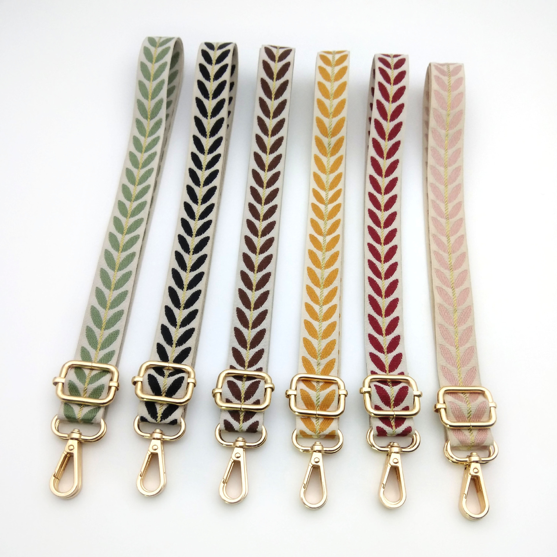 37g Weight Bag Strap Bag Accessories Type 1 Piece Quantity Holiday, Daily Occasion Polyester Material Leaf Pattern Casual Style 1 Piece Polyester Leaf Bag Strap 无