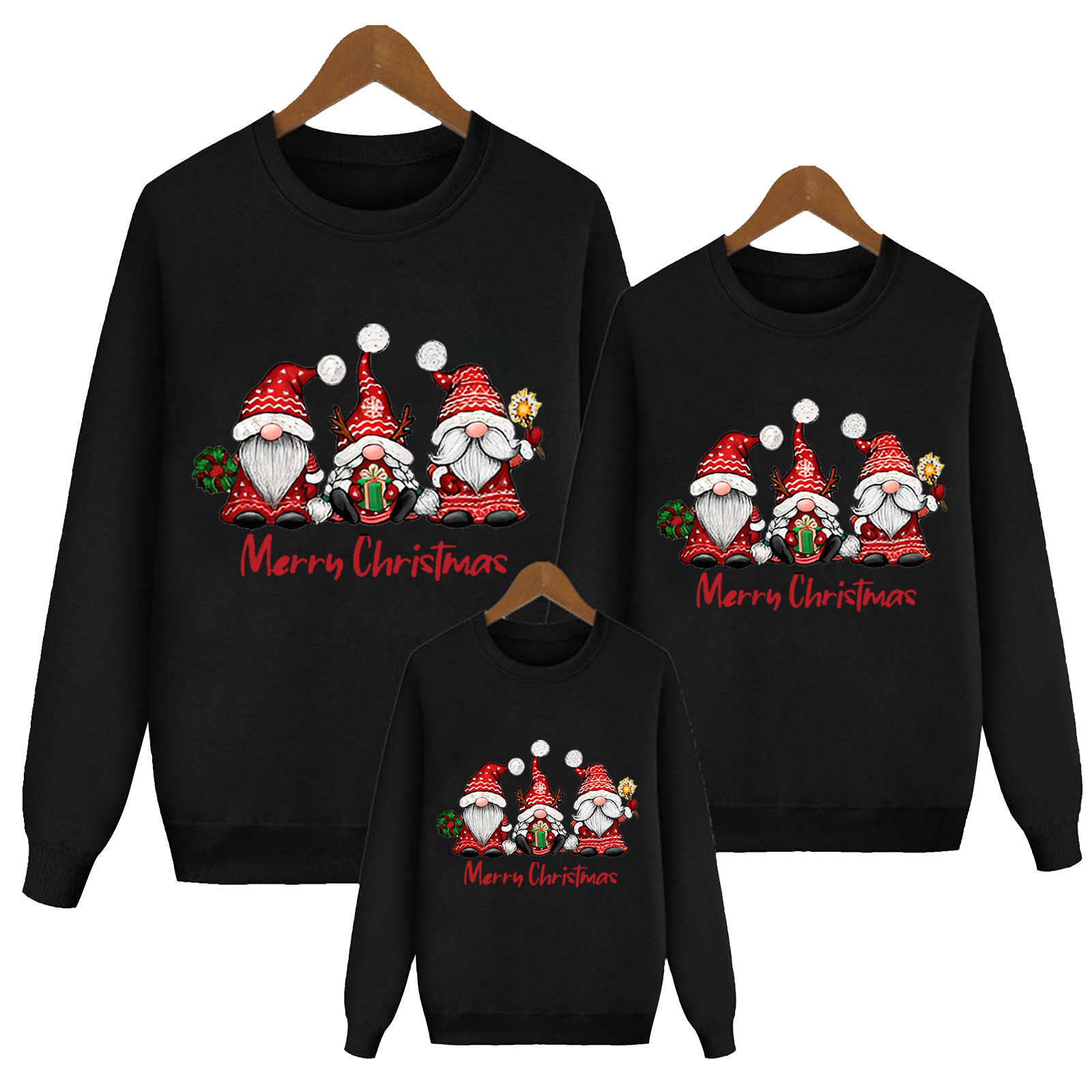 Family Look Santa Claus Printing Hoodie Family Matching Outfits display picture 4